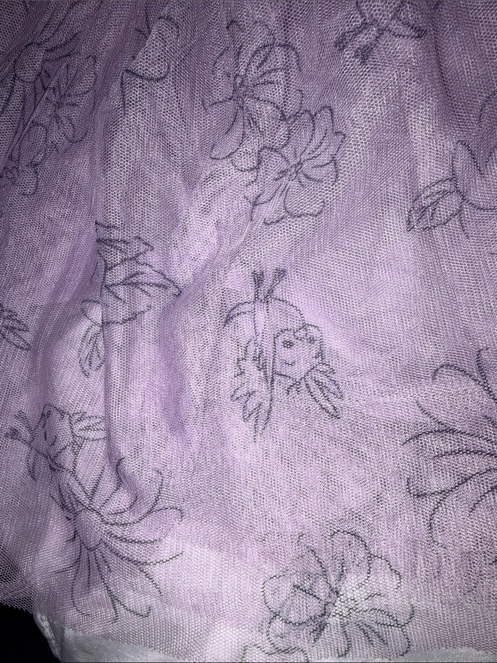 Disney Lavender Floral Tulle Skater Skirt